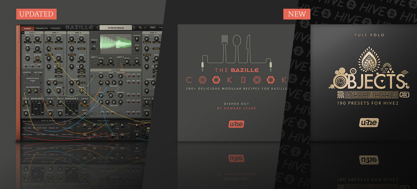 Bazille 1.1.1 update, Bazille Cookbook soundset released, Hive Objects soundset released