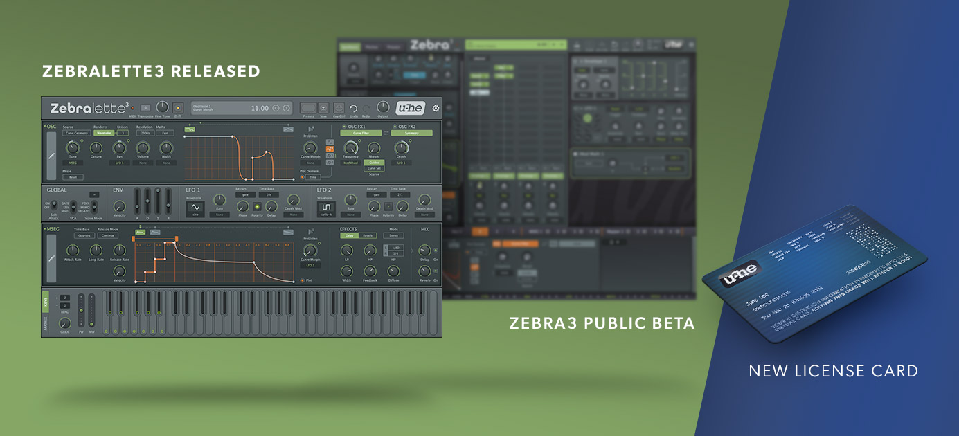 Zebralette 3, Zebra 3 and Licenses Cards