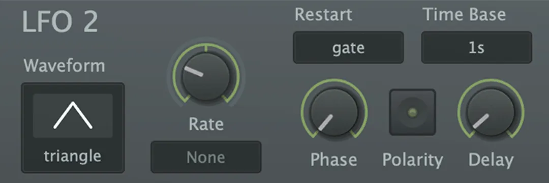 a screenshot of the two LFOs of Zebralette 3