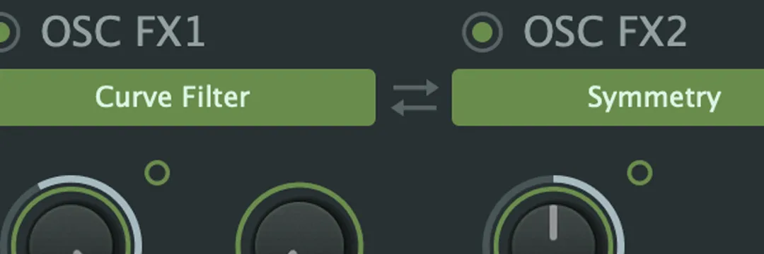 a screenshot of the oscillator effects of Zebralette 3