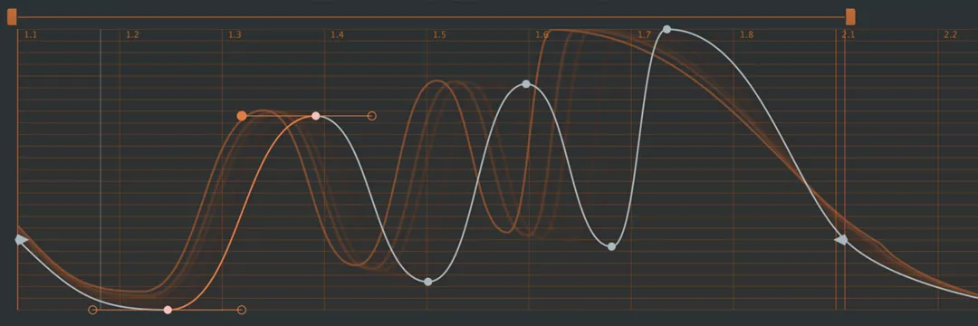 a screenshot of the spline editor of Zebralette 3